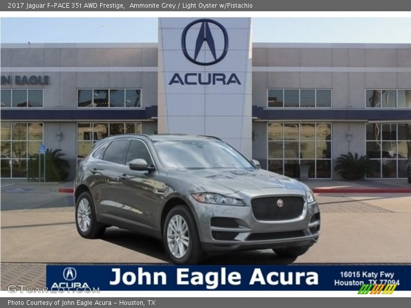 Ammonite Grey / Light Oyster w/Pistachio 2017 Jaguar F-PACE 35t AWD Prestige