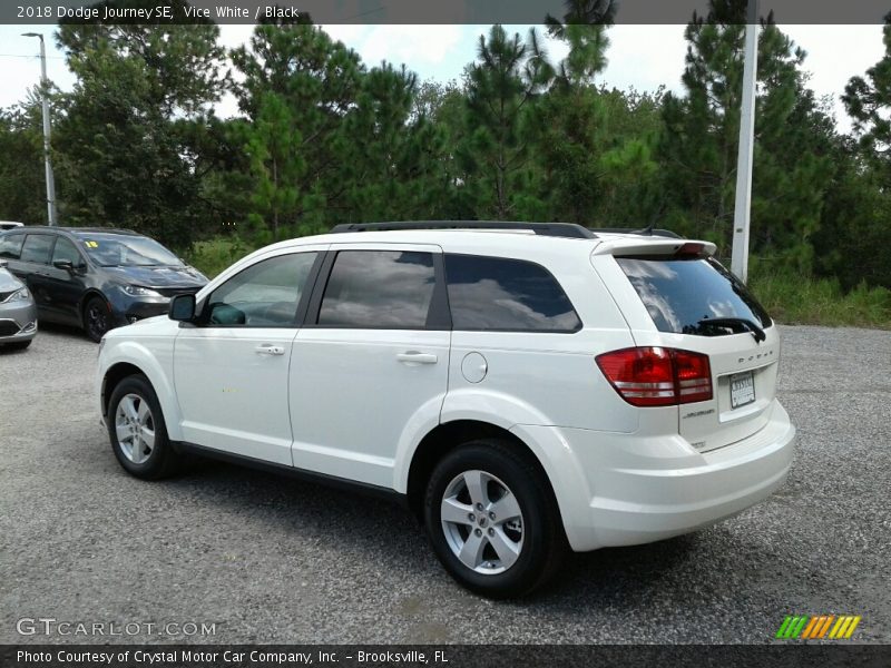 Vice White / Black 2018 Dodge Journey SE