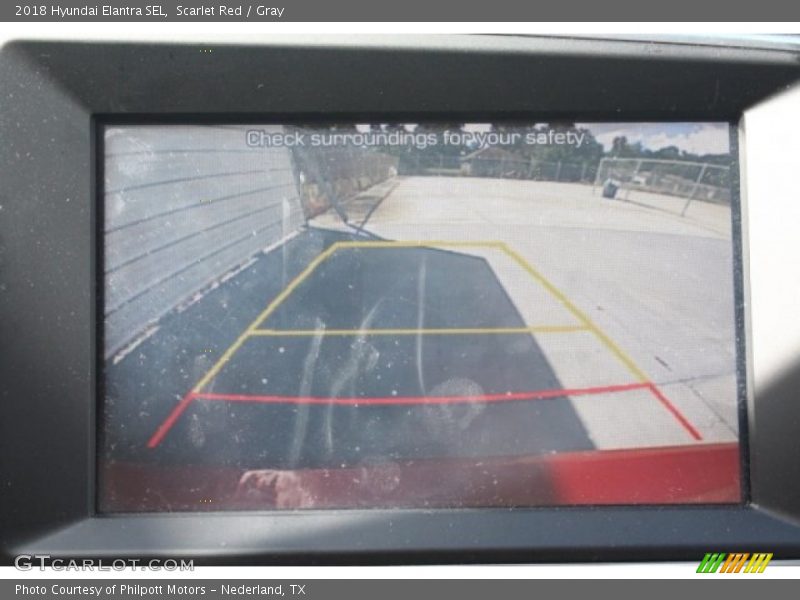 Scarlet Red / Gray 2018 Hyundai Elantra SEL