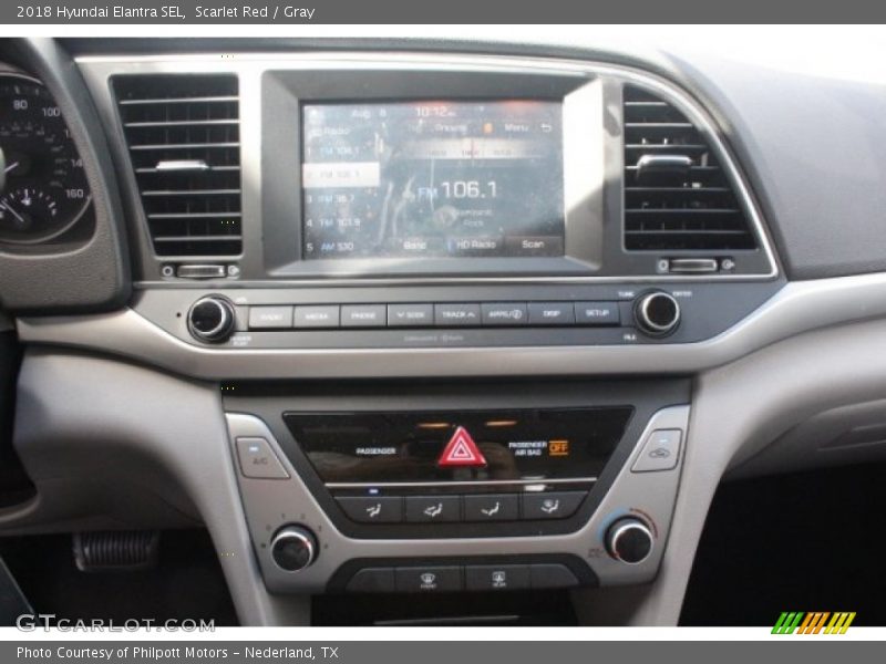 Scarlet Red / Gray 2018 Hyundai Elantra SEL