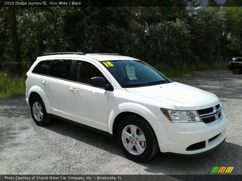 Vice White / Black 2018 Dodge Journey SE