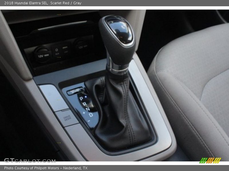 Scarlet Red / Gray 2018 Hyundai Elantra SEL