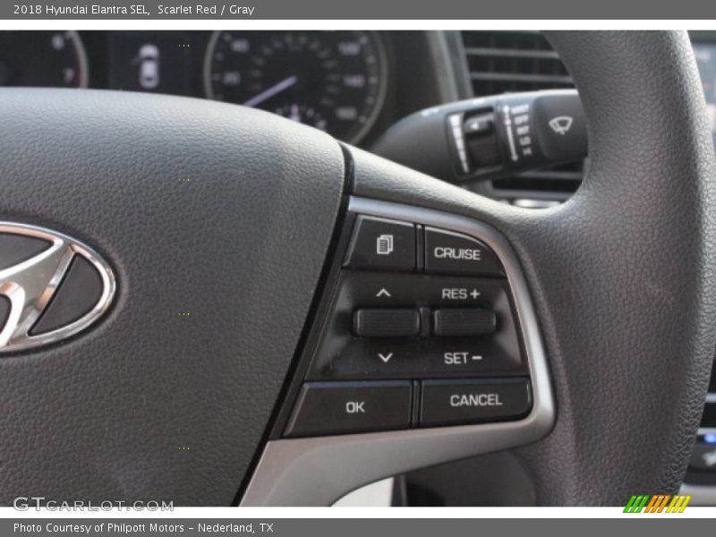 Scarlet Red / Gray 2018 Hyundai Elantra SEL