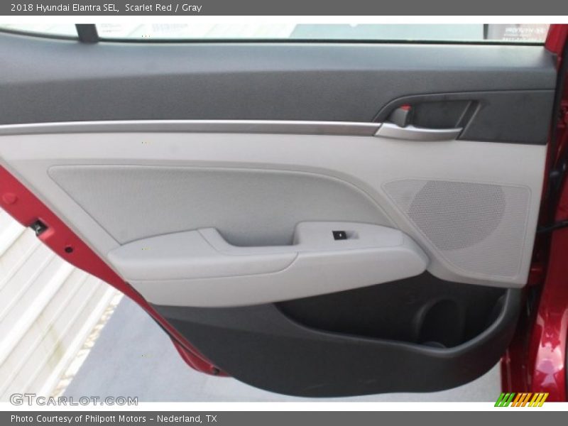 Scarlet Red / Gray 2018 Hyundai Elantra SEL