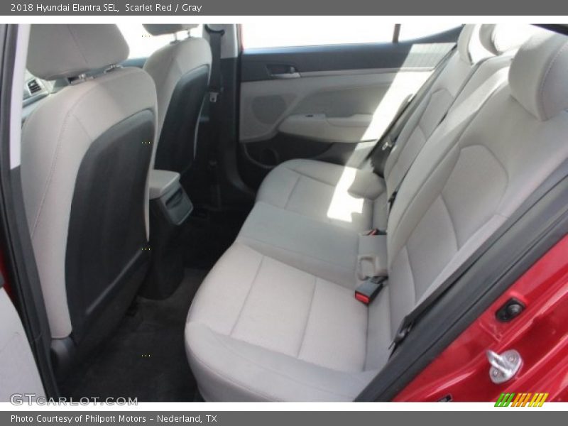 Scarlet Red / Gray 2018 Hyundai Elantra SEL