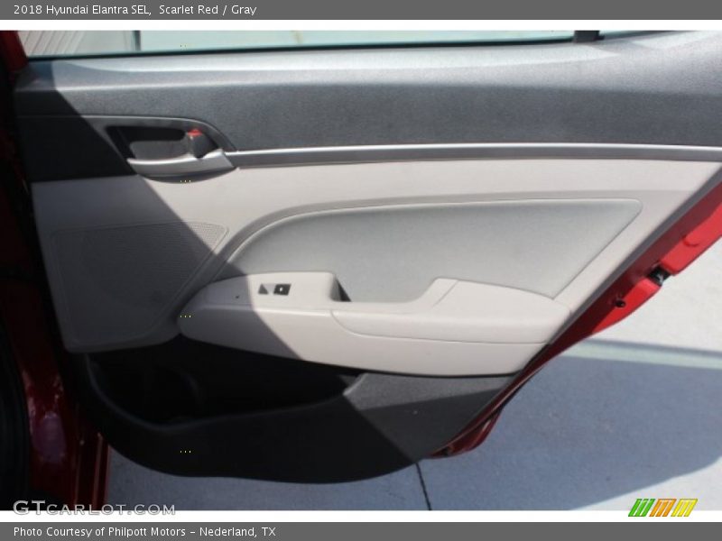 Scarlet Red / Gray 2018 Hyundai Elantra SEL