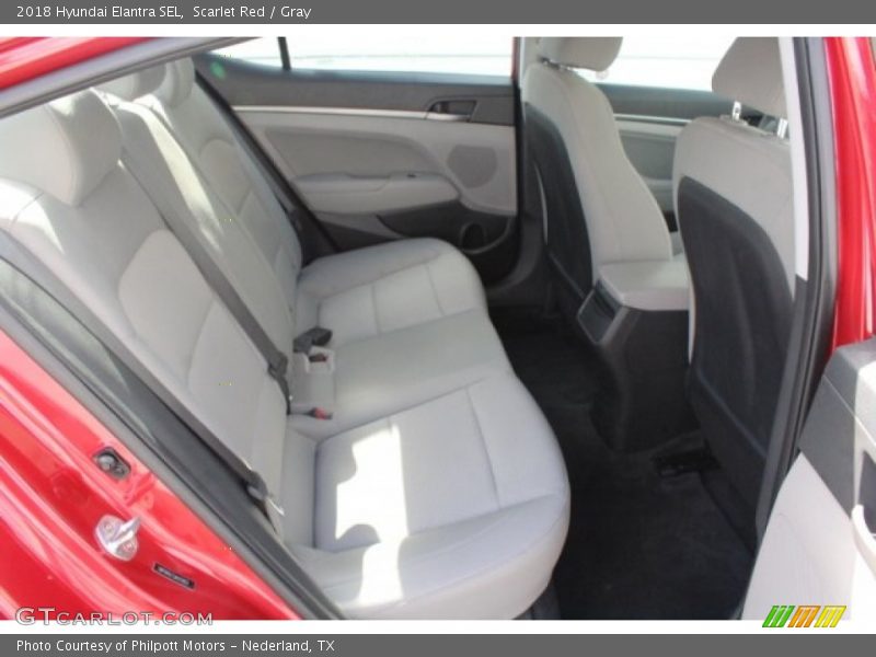 Scarlet Red / Gray 2018 Hyundai Elantra SEL