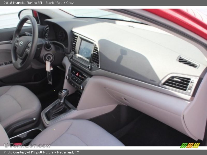 Scarlet Red / Gray 2018 Hyundai Elantra SEL