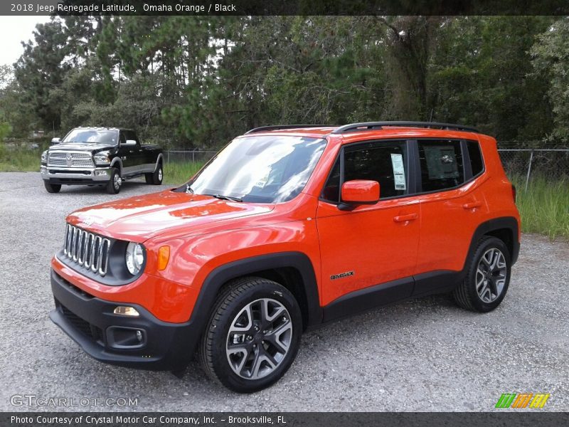 Omaha Orange / Black 2018 Jeep Renegade Latitude
