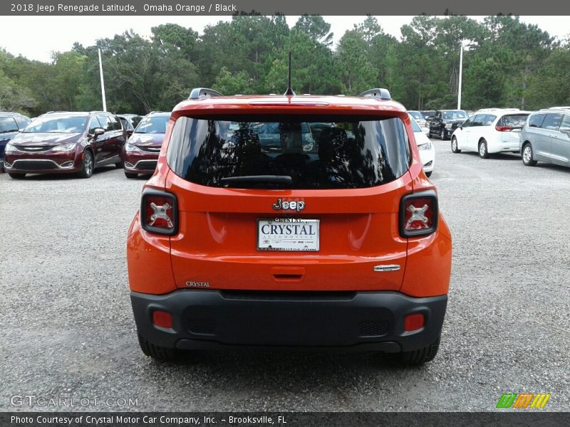 Omaha Orange / Black 2018 Jeep Renegade Latitude