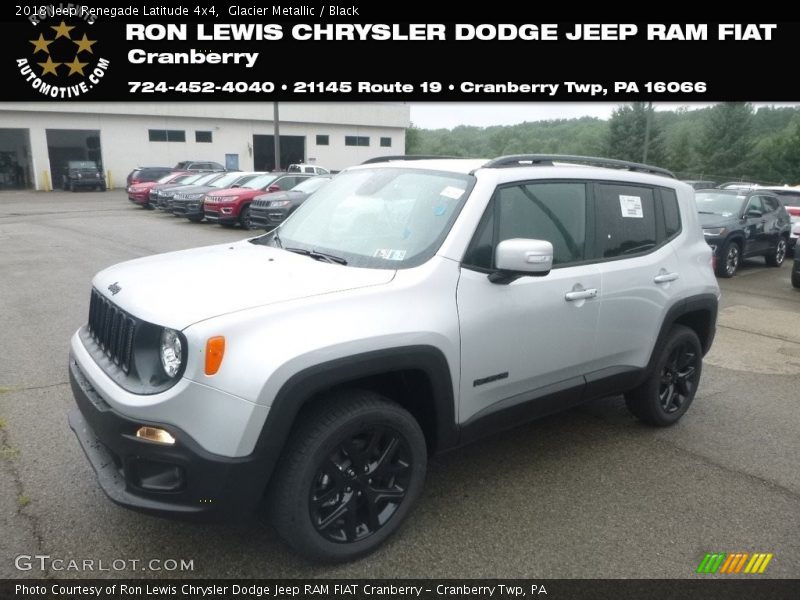 Glacier Metallic / Black 2018 Jeep Renegade Latitude 4x4