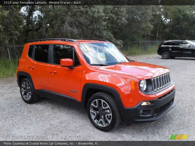Omaha Orange / Black 2018 Jeep Renegade Latitude