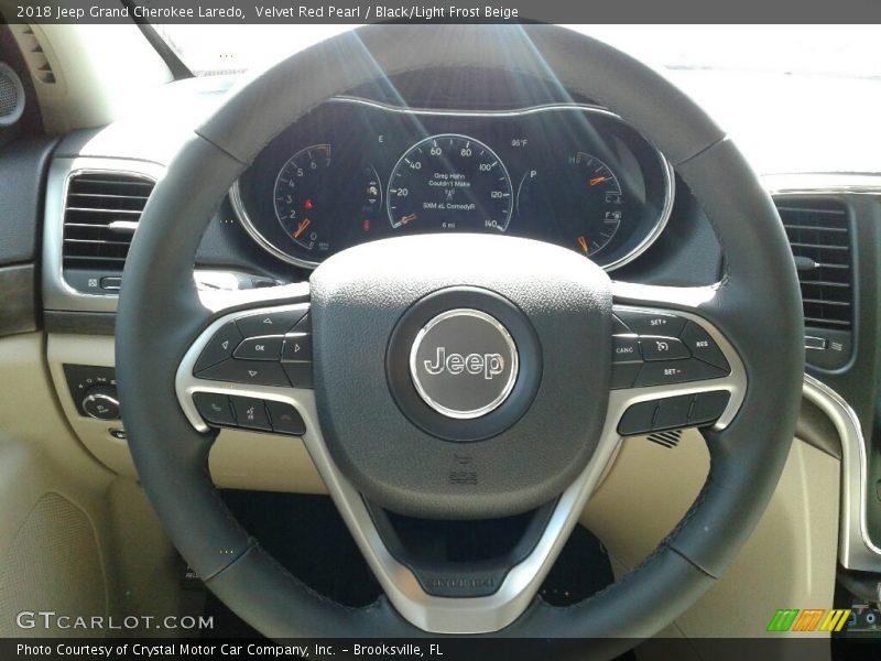Velvet Red Pearl / Black/Light Frost Beige 2018 Jeep Grand Cherokee Laredo
