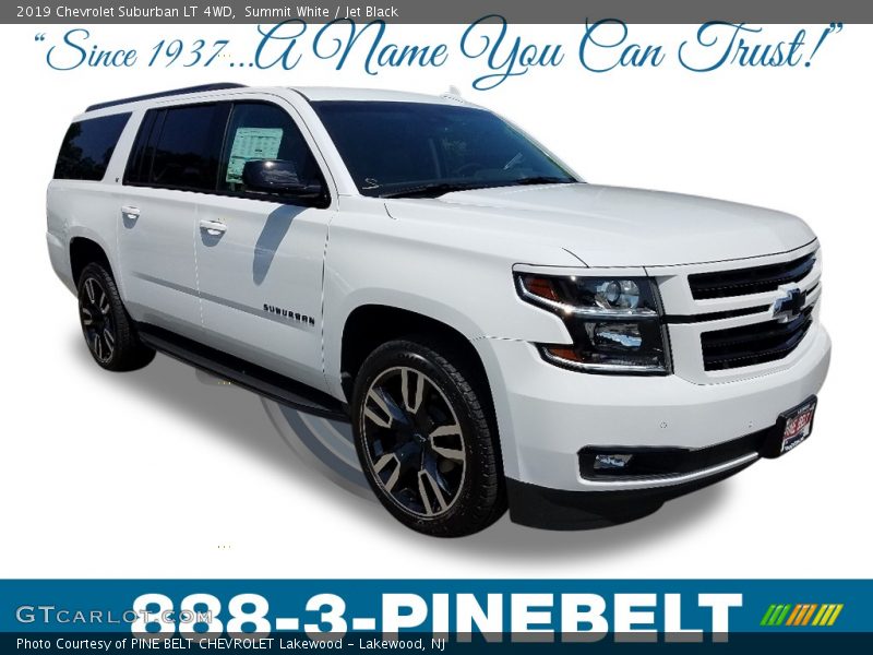 Summit White / Jet Black 2019 Chevrolet Suburban LT 4WD