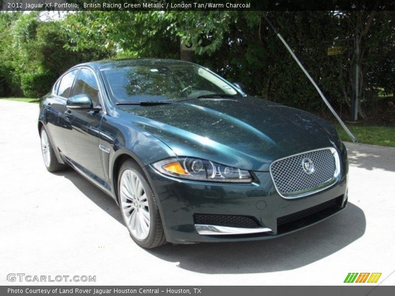 British Racing Green Metallic / London Tan/Warm Charcoal 2012 Jaguar XF Portfolio
