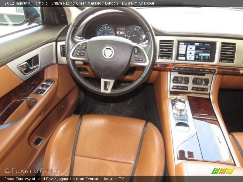 British Racing Green Metallic / London Tan/Warm Charcoal 2012 Jaguar XF Portfolio