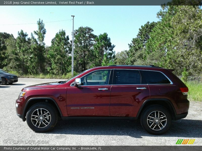 Velvet Red Pearl / Black 2018 Jeep Grand Cherokee Limited