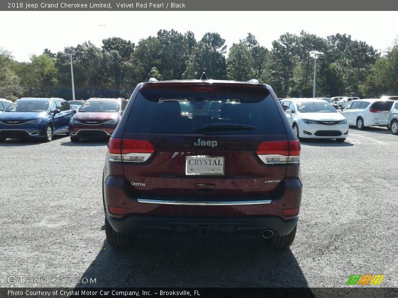 Velvet Red Pearl / Black 2018 Jeep Grand Cherokee Limited