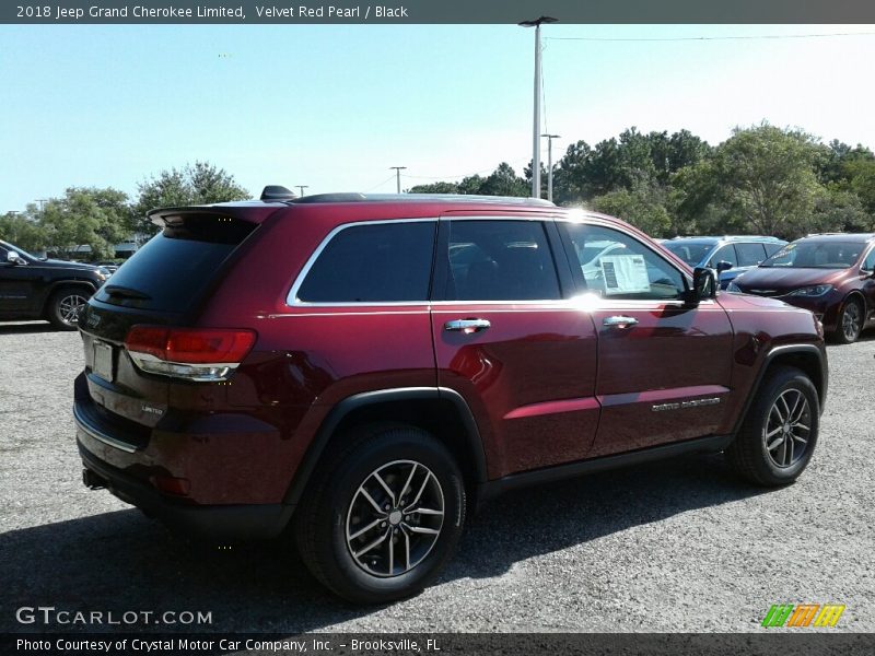 Velvet Red Pearl / Black 2018 Jeep Grand Cherokee Limited