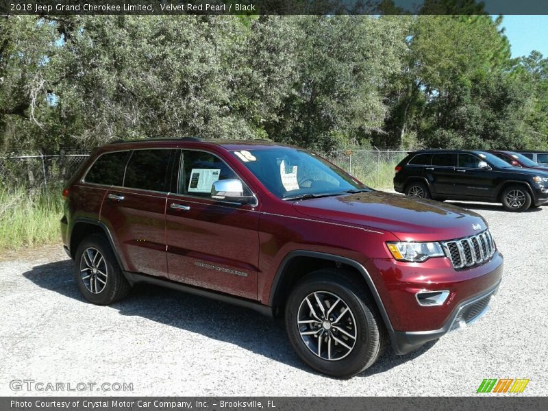 Velvet Red Pearl / Black 2018 Jeep Grand Cherokee Limited
