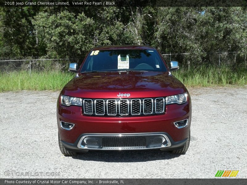 Velvet Red Pearl / Black 2018 Jeep Grand Cherokee Limited