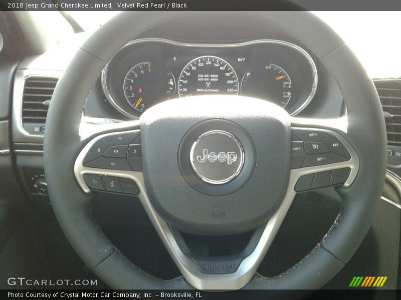 Velvet Red Pearl / Black 2018 Jeep Grand Cherokee Limited