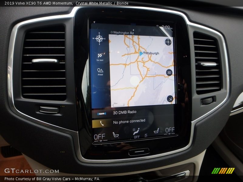 Crystal White Metallic / Blonde 2019 Volvo XC90 T6 AWD Momentum