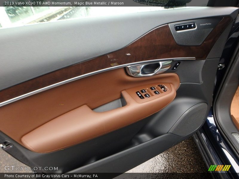Magic Blue Metallic / Maroon 2019 Volvo XC90 T6 AWD Momentum