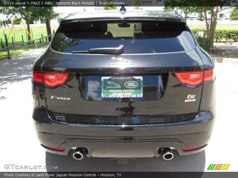 Santorini Black Metallic / Ebony/Pimento 2019 Jaguar F-PACE S AWD