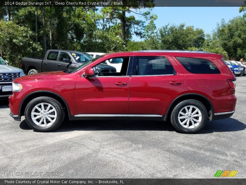 Deep Cherry Red Crystal Pearl / Black 2014 Dodge Durango SXT