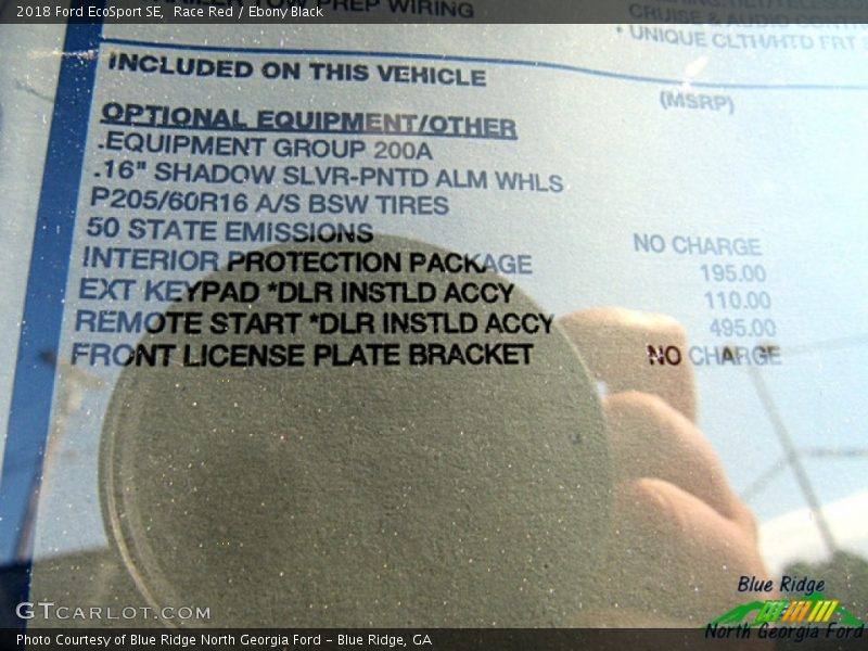 Race Red / Ebony Black 2018 Ford EcoSport SE