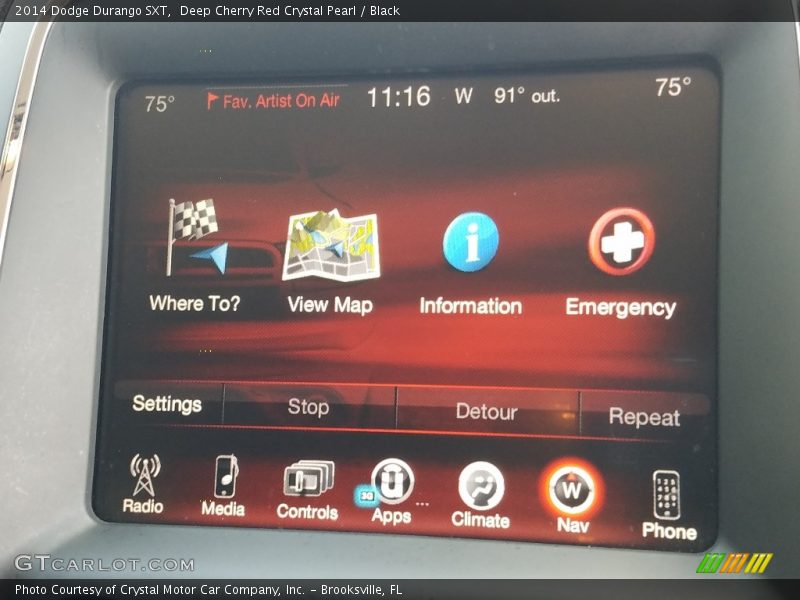 Deep Cherry Red Crystal Pearl / Black 2014 Dodge Durango SXT