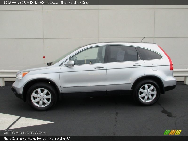 Alabaster Silver Metallic / Gray 2009 Honda CR-V EX-L 4WD