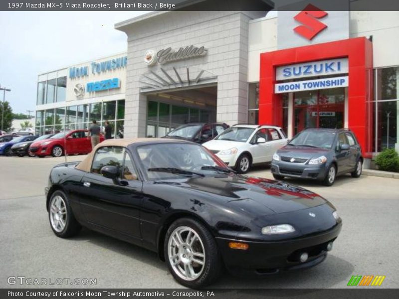 Brilliant Black / Beige 1997 Mazda MX-5 Miata Roadster