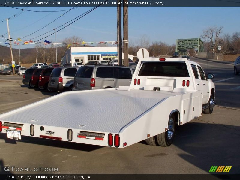 Summit White / Ebony 2008 Chevrolet Silverado 3500HD LT Crew Cab Chassis Car Hauler