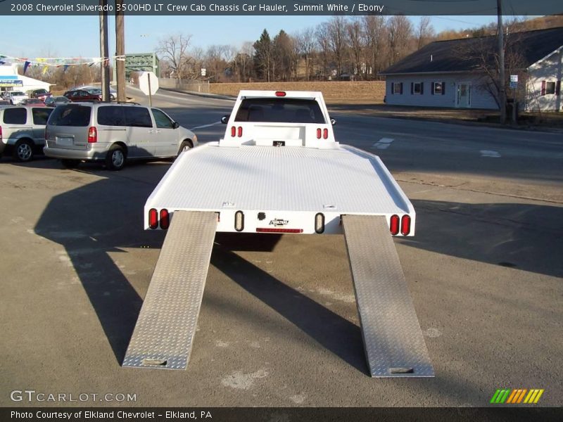 Summit White / Ebony 2008 Chevrolet Silverado 3500HD LT Crew Cab Chassis Car Hauler