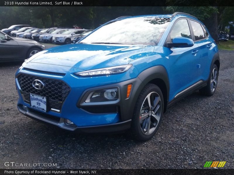 Surf Blue / Black 2018 Hyundai Kona Limited