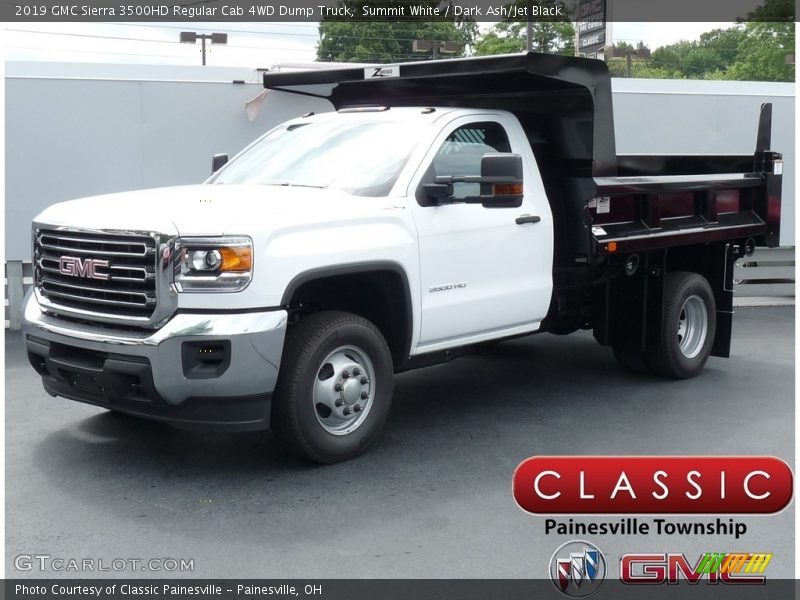 Summit White / Dark Ash/Jet Black 2019 GMC Sierra 3500HD Regular Cab 4WD Dump Truck