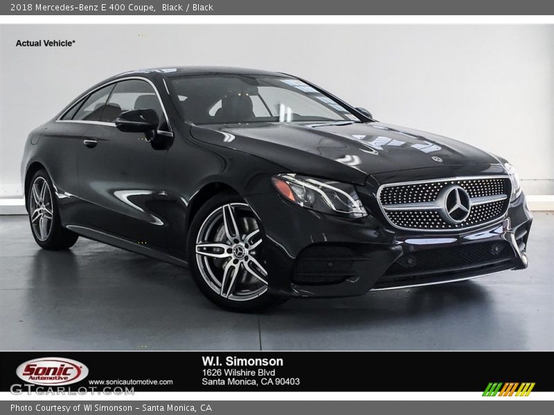 Black / Black 2018 Mercedes-Benz E 400 Coupe