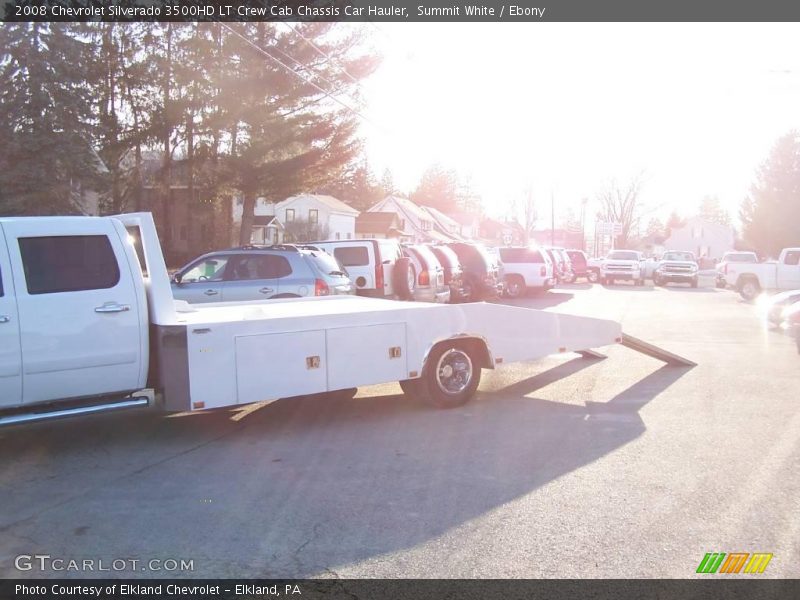 Summit White / Ebony 2008 Chevrolet Silverado 3500HD LT Crew Cab Chassis Car Hauler
