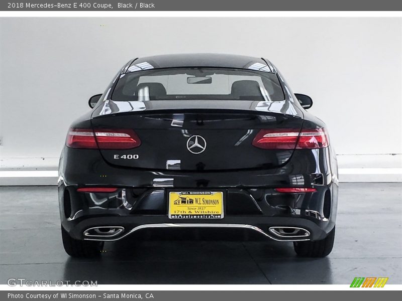 Black / Black 2018 Mercedes-Benz E 400 Coupe
