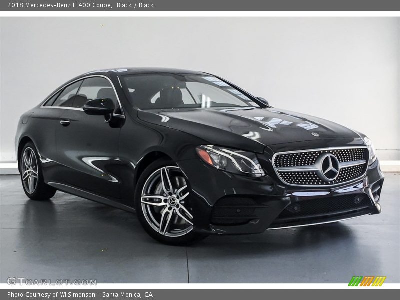 Black / Black 2018 Mercedes-Benz E 400 Coupe