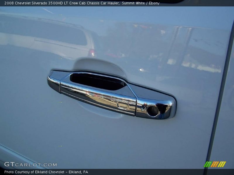 Summit White / Ebony 2008 Chevrolet Silverado 3500HD LT Crew Cab Chassis Car Hauler