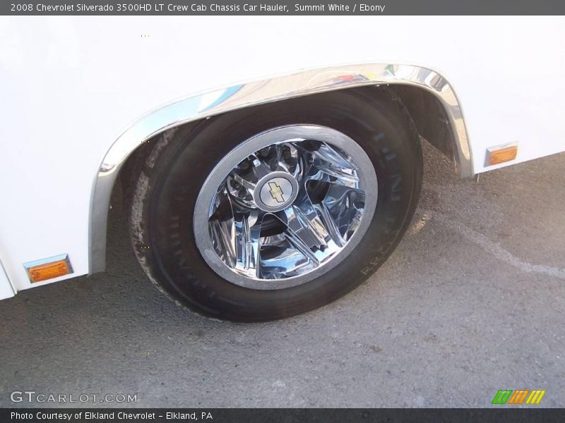 Summit White / Ebony 2008 Chevrolet Silverado 3500HD LT Crew Cab Chassis Car Hauler