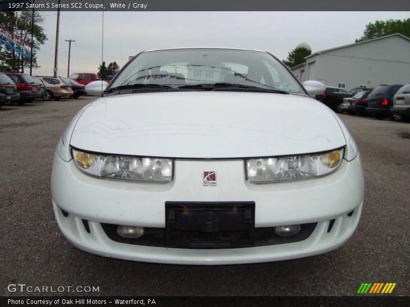White / Gray 1997 Saturn S Series SC2 Coupe