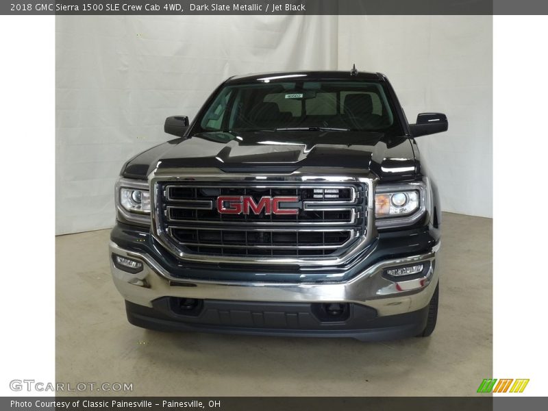 Dark Slate Metallic / Jet Black 2018 GMC Sierra 1500 SLE Crew Cab 4WD