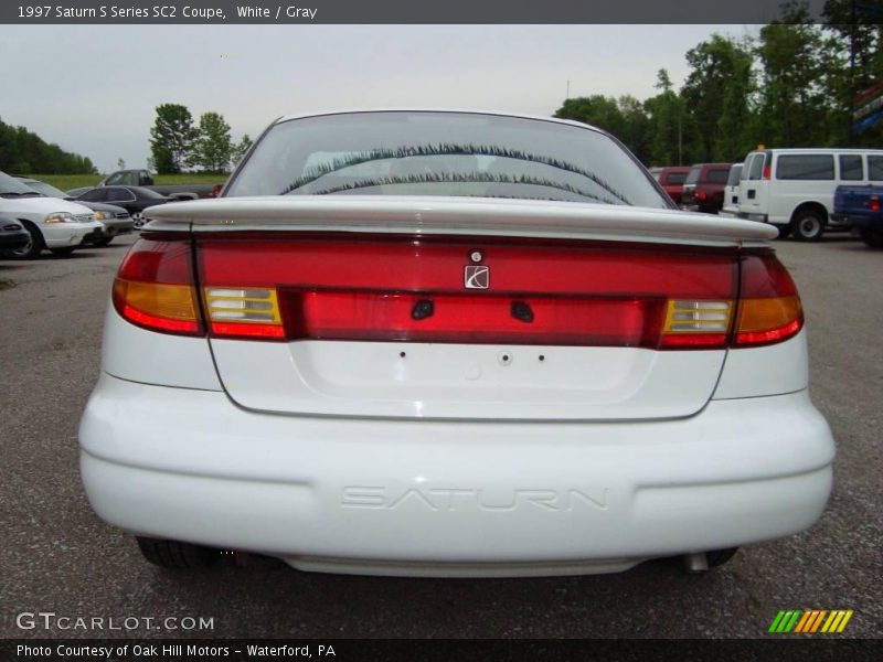 White / Gray 1997 Saturn S Series SC2 Coupe