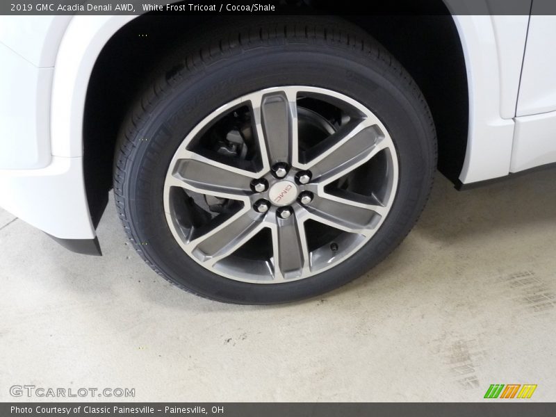 White Frost Tricoat / Cocoa/Shale 2019 GMC Acadia Denali AWD