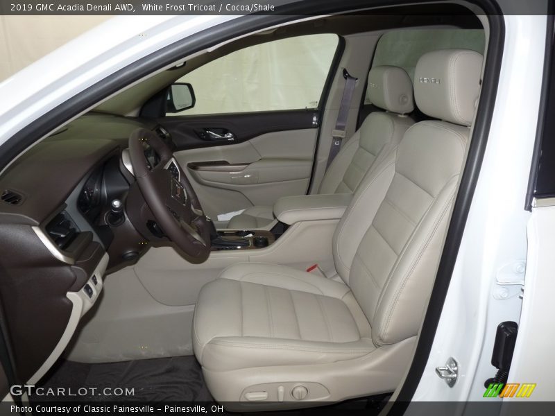 White Frost Tricoat / Cocoa/Shale 2019 GMC Acadia Denali AWD