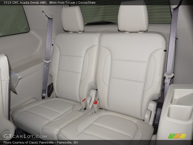 White Frost Tricoat / Cocoa/Shale 2019 GMC Acadia Denali AWD